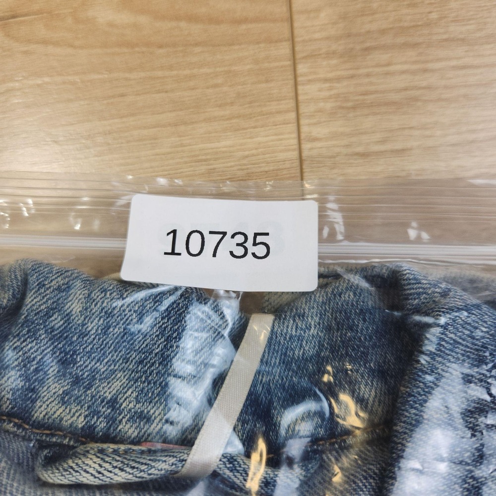 Free People Rumors Denim Jacket Womens XS Blue Button Front Short Trucker - Picture 7 of 7
